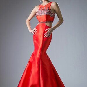 Illusion Neck Jewel Mermaid Evening Dress CD84071
